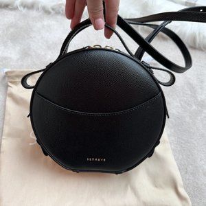 Senreve Circa Bag | Black Pebbled Leather